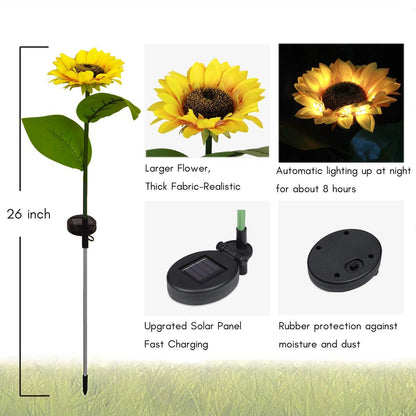 🌻50% korting 🔥 - Waterdichte zonnebloemzonne-tuinpaallampen