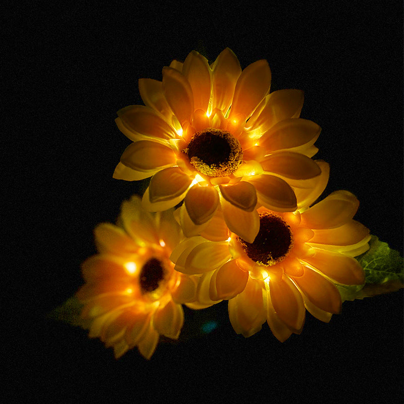 🌻50% korting 🔥 - Waterdichte zonnebloemzonne-tuinpaallampen