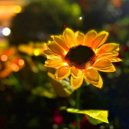 🌻50% korting 🔥 - Waterdichte zonnebloemzonne-tuinpaallampen