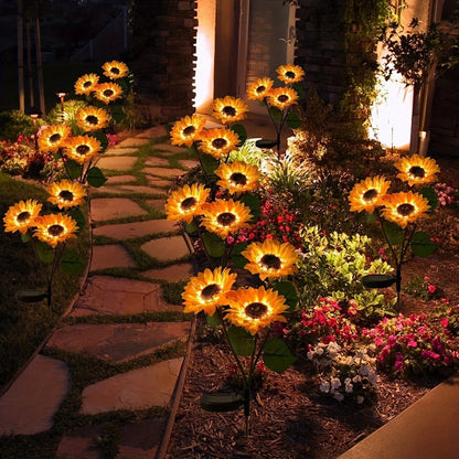 🌻50% korting 🔥 - Waterdichte zonnebloemzonne-tuinpaallampen