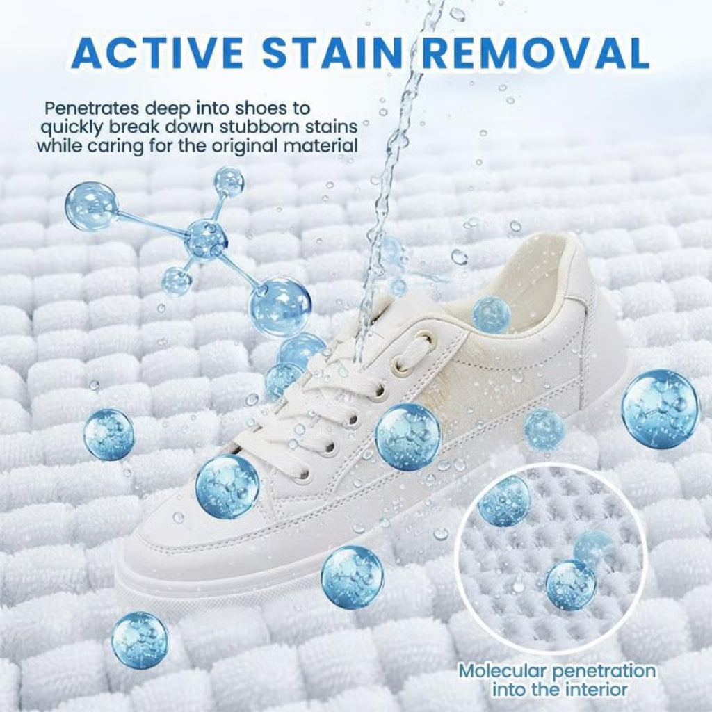 👟🔥50% KORTING🔥 Waterloze Reinigingscrème voor Witte Schoenen met Spons