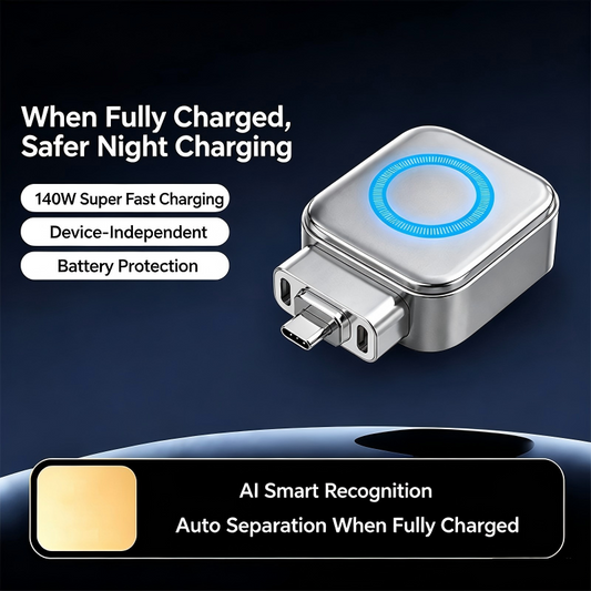 🌞 50% Korting!⚡140W Super-Sneloplader met AI Automatische Uitschakeling - USB-C PD3.1 - Intelligente Batterijbescherming - Universeel voor iPhone, MacBook & Tablets