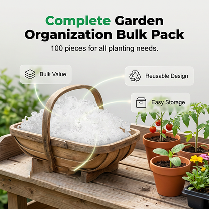 🌞Fris De Lente In Met 50% Korting!🌻100-delige Snelklem Plantenclips - Onzichtbare Plantensteun voor Tomaten, Komkommers & Klimplanten - Geventileerd & UV-Bestendig