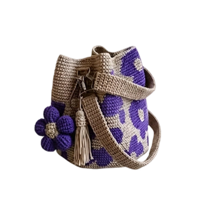 🧶2026 Nieuw binnen 50% KORTING👜Gehaakte Bloemen Bucketbag voor Dames – Ruim & Stijlvol 🧶