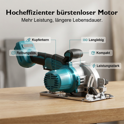 ⚡50% KORTING🛠️Hogesnelheids-accucirkelzaag met borstelloze motor – Krachtig, draadloos & precisie
