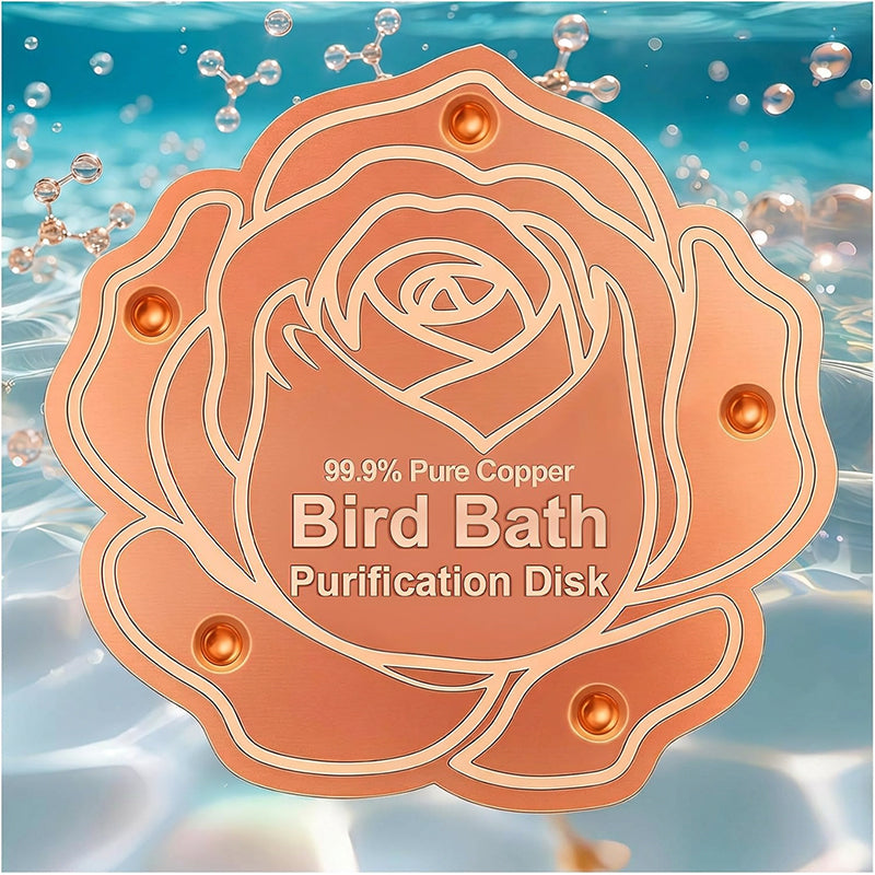 🌻Beperkte tijd Koop 1 Krijg 1 Gratis✨Massief Koperen Vogelbad Zuiveringsschijf – Houdt Vogelbadwater Kristalhelder & Schoon