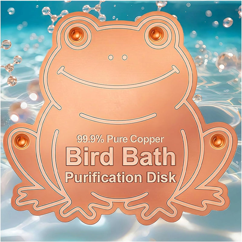 🌻Beperkte tijd Koop 1 Krijg 1 Gratis✨Massief Koperen Vogelbad Zuiveringsschijf – Houdt Vogelbadwater Kristalhelder & Schoon