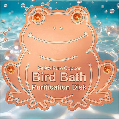 🌻Beperkte tijd Koop 1 Krijg 1 Gratis✨Massief Koperen Vogelbad Zuiveringsschijf – Houdt Vogelbadwater Kristalhelder & Schoon