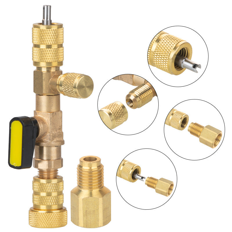 ✨ 50% KORTING 🔥 Professioneel AC Klepkern Verwijderingsgereedschap Uitgerust Met SAE 1/4 en 5/16 Poort