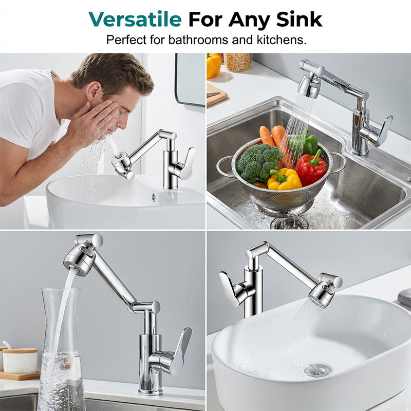 🥳2026 HEET VERKOOP🥳💞50K+ VERKOCHT!🚰✨50% KORTING!1080° draaibare kraan, geen spatten, twee waterstanden, roestvrij & stijlvol🛡️💦