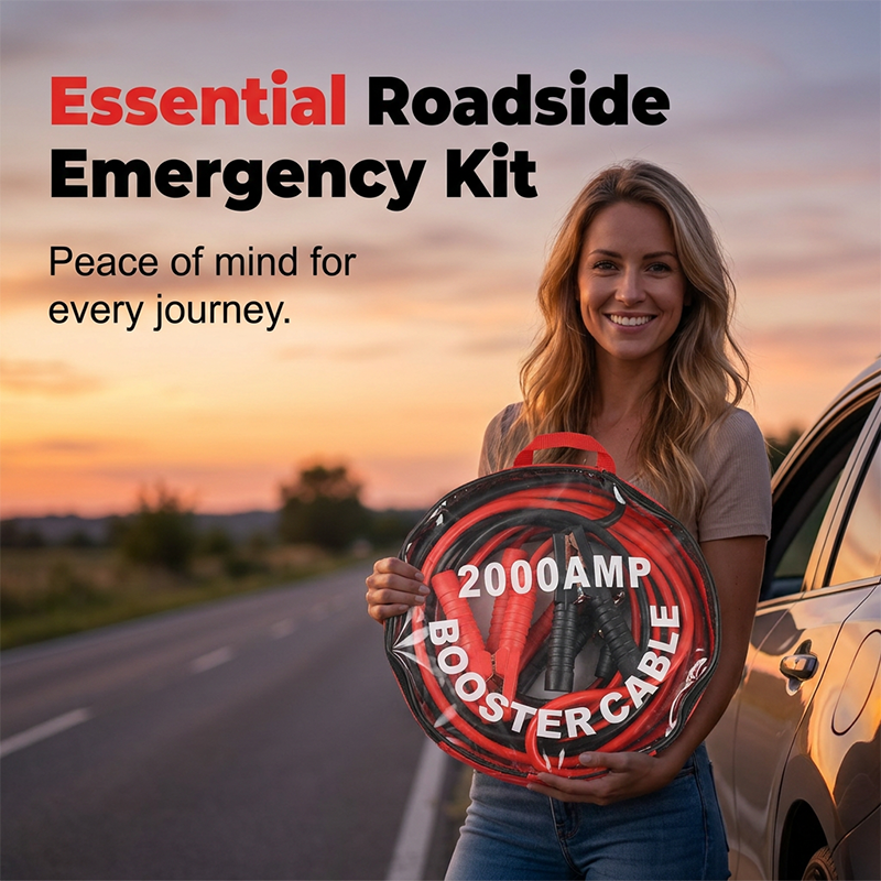 🌞Fris De Lente In Met 50% Korting!🚗⚡ 2000A Anti-klit Startkabels  Zware Startkabels Voor Auto Met Opbergtas