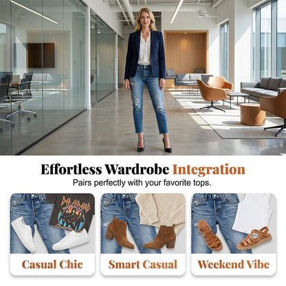 ☀️ Zomer aanbieding is hier! Mis het niet!⏰🎁 Modieuze slim-fit jeans met distressed look voor dames