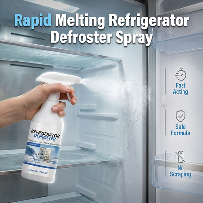 🥳UITVERKOOP 2026🥳💞MEER DAN 50.000 VERKOCHT!❄️ Snelle ontdooispray voor de koelkast – Smelt ijs direct, zonder te schrapen. Voedselveilig, gemakkelijk te verstuiven. Bespaar tijd en energie. 🧊✨