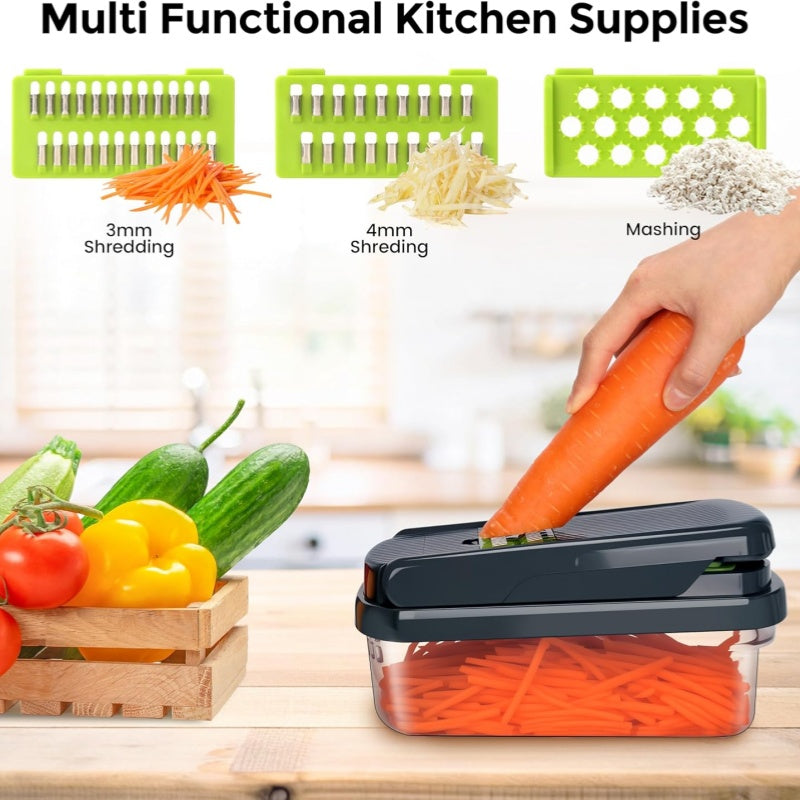 💥50% KORTING🥕 Multifunctionele Groentesnijder - Snijden, Raspen, Versnipperen