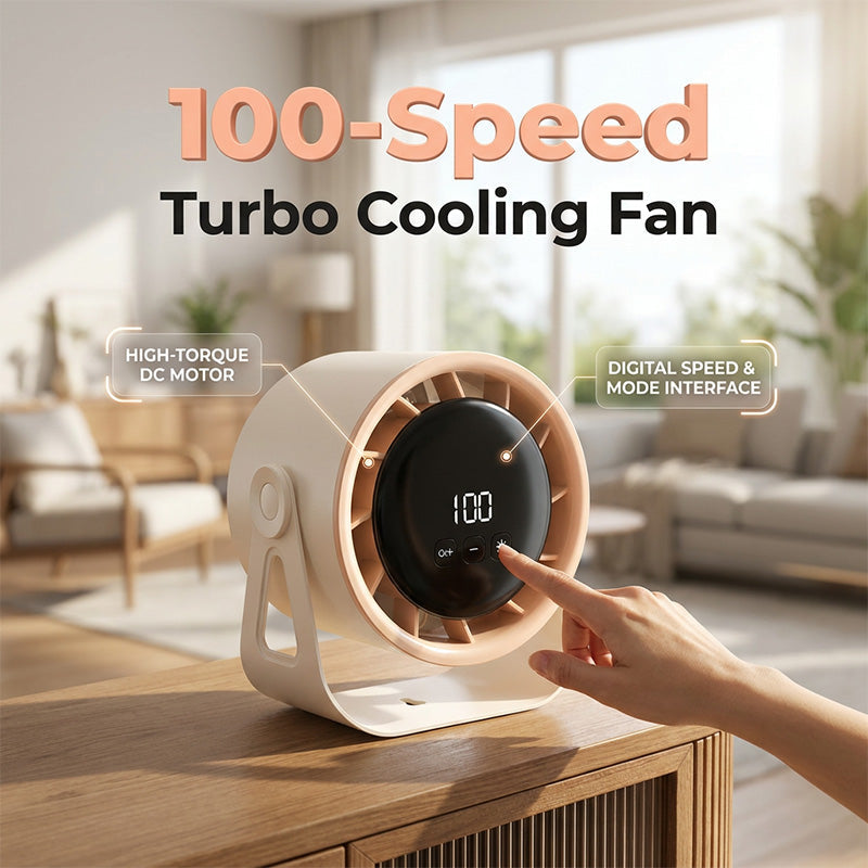 💥50% KORTING💨 Stille ventilator met 100 snelheden, turbostand, instelbaar & digitaal touchdisplay