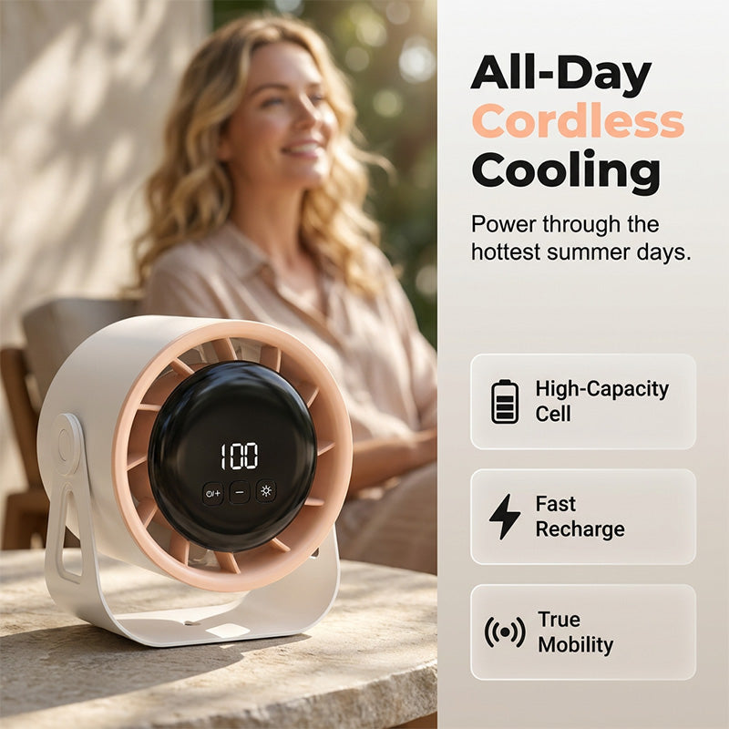 💥50% KORTING💨 Stille ventilator met 100 snelheden, turbostand, instelbaar & digitaal touchdisplay