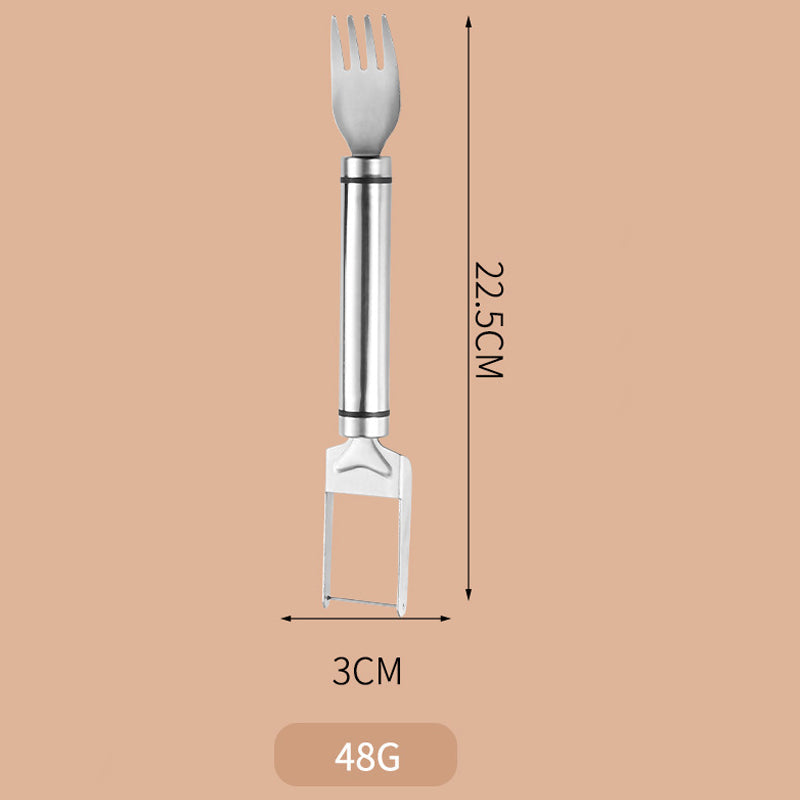 ✨NU 50% KORTING🥄2-in-1 Roestvrijstalen Watermeloen Snijmes en Vork