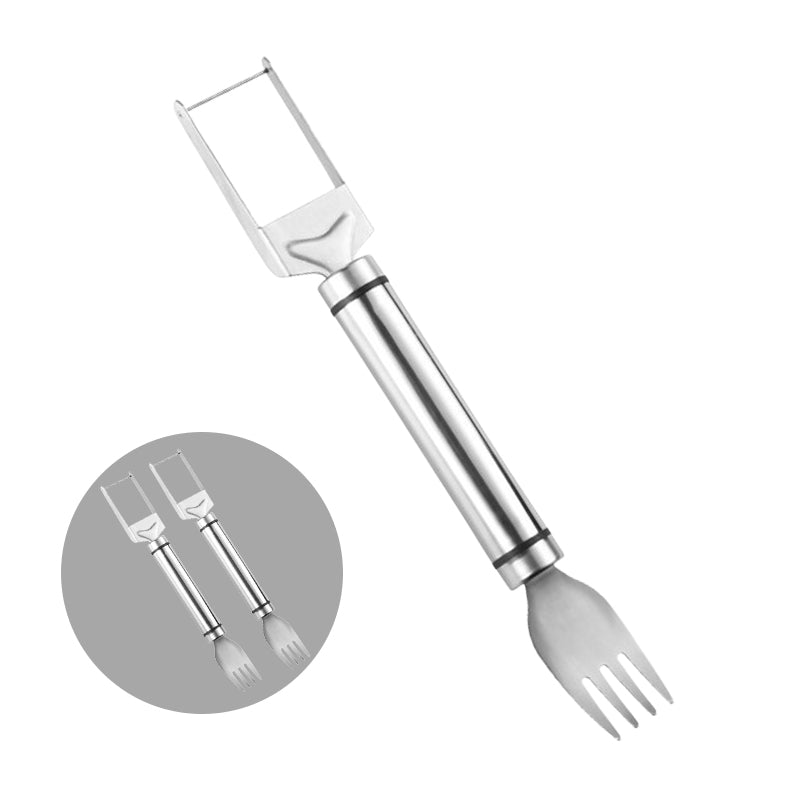 ✨NU 50% KORTING🥄2-in-1 Roestvrijstalen Watermeloen Snijmes en Vork