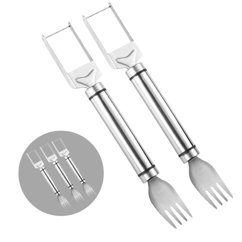 ✨NU 50% KORTING🥄2-in-1 Roestvrijstalen Watermeloen Snijmes en Vork