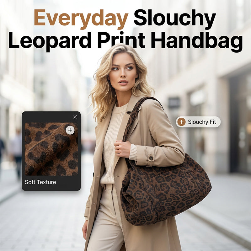 ✨NU 50% KORTING🐆 Relaxte Luipaardprint Grote Tote Bag | Streetwear Stijl, Past bij Elke Look!