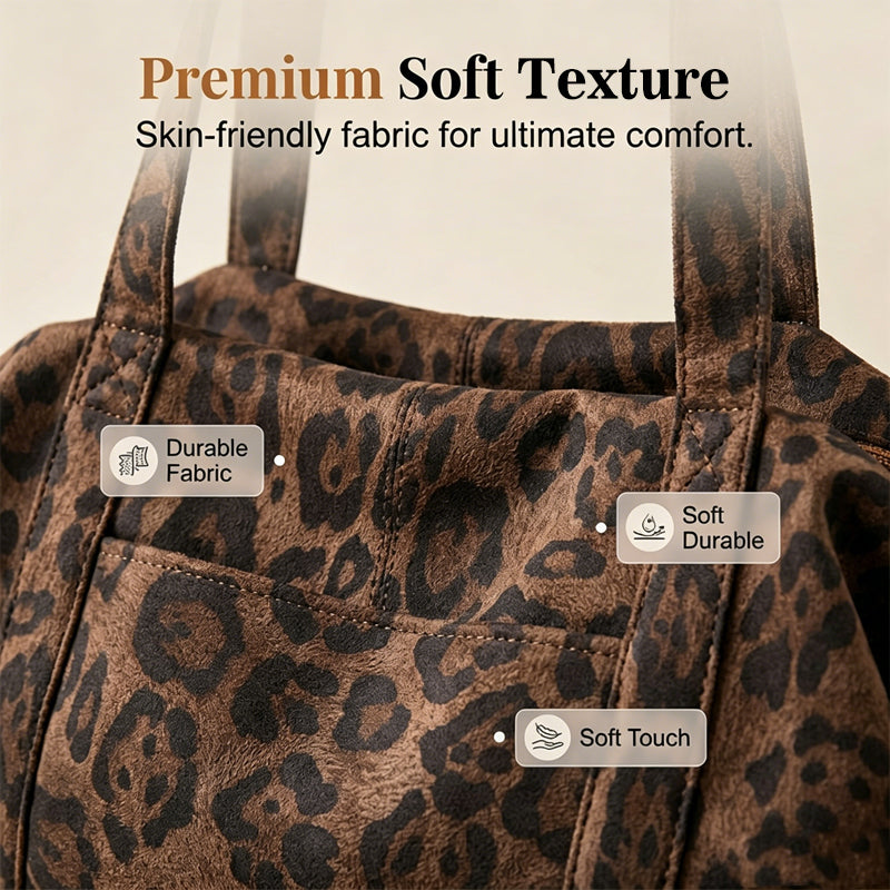 ✨NU 50% KORTING🐆 Relaxte Luipaardprint Grote Tote Bag | Streetwear Stijl, Past bij Elke Look!