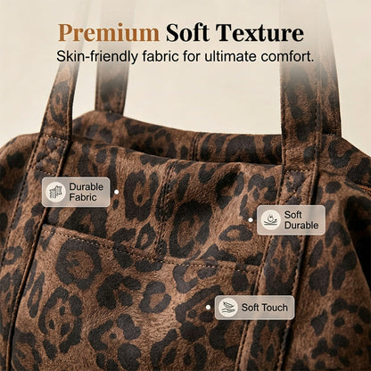 ✨NU 50% KORTING🐆 Relaxte Luipaardprint Grote Tote Bag | Streetwear Stijl, Past bij Elke Look!