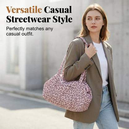 ✨NU 50% KORTING🐆 Relaxte Luipaardprint Grote Tote Bag | Streetwear Stijl, Past bij Elke Look!