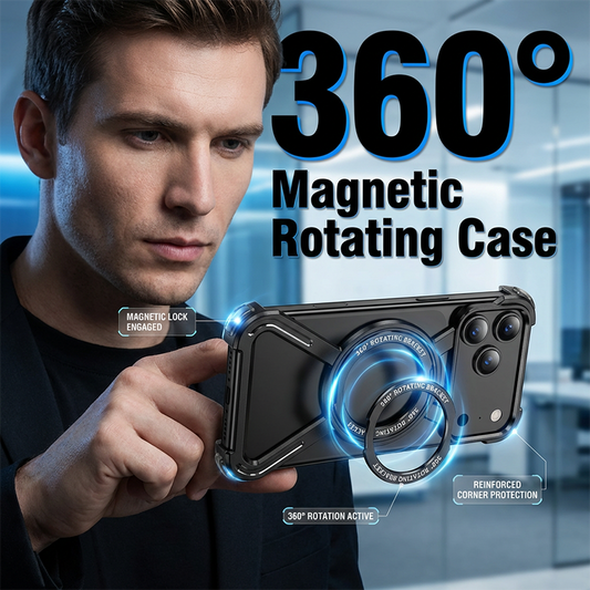 💥50% KORTING📱 360° Magnetische Telefoonhoes Met Standaard | Militaire Valbescherming
