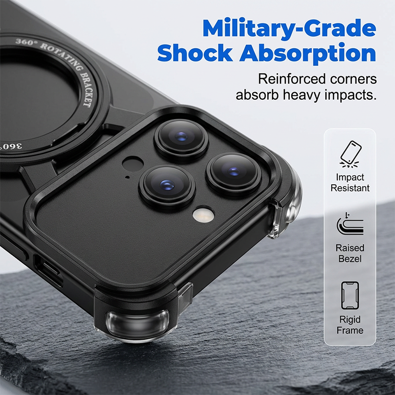 💥50% KORTING📱 360° Magnetische Telefoonhoes Met Standaard | Militaire Valbescherming