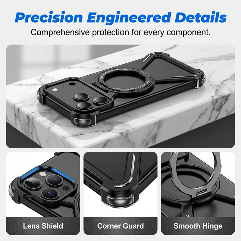 💥50% KORTING📱 360° Magnetische Telefoonhoes Met Standaard | Militaire Valbescherming