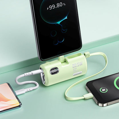 💥 50% KORTING 🔋 3-in-1 Powerbank met ingebouwde kabels, compact zakmodel