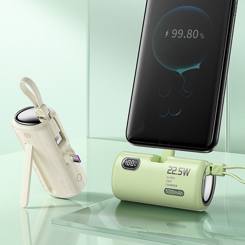 💥 50% KORTING 🔋 3-in-1 Powerbank met ingebouwde kabels, compact zakmodel