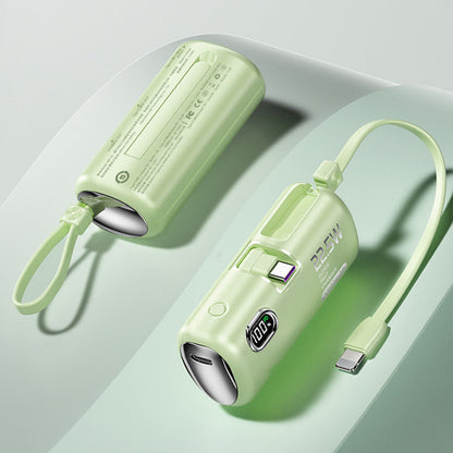 💥 50% KORTING 🔋 3-in-1 Powerbank met ingebouwde kabels, compact zakmodel