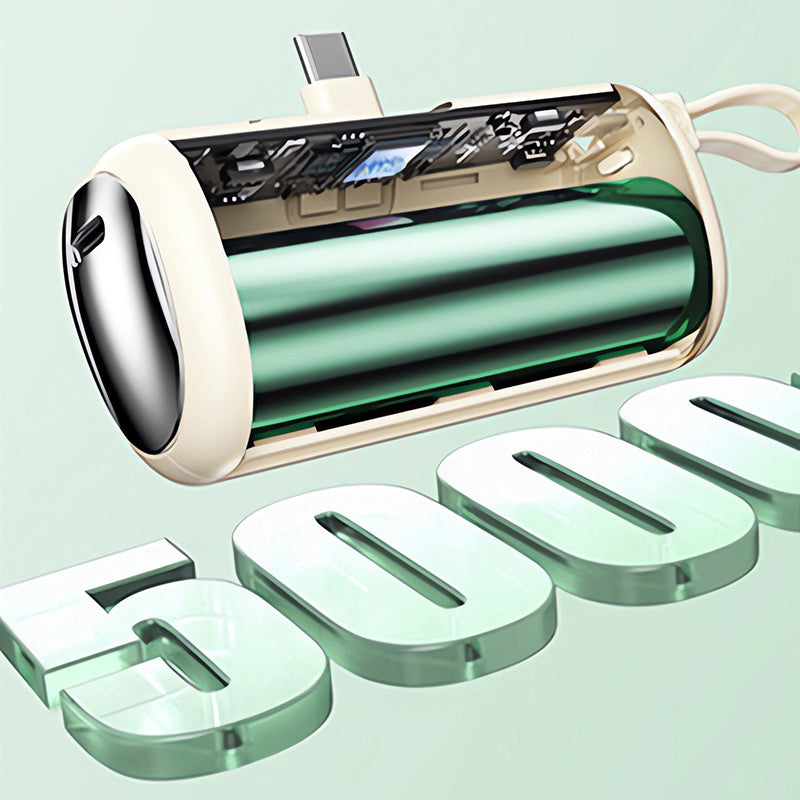 💥 50% KORTING 🔋 3-in-1 Powerbank met ingebouwde kabels, compact zakmodel