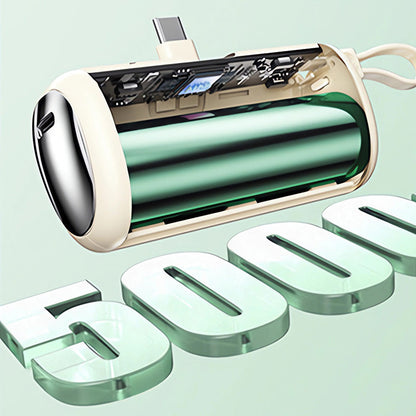 💥 50% KORTING 🔋 3-in-1 Powerbank met ingebouwde kabels, compact zakmodel