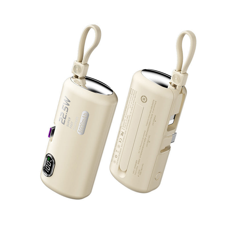 💥 50% KORTING 🔋 3-in-1 Powerbank met ingebouwde kabels, compact zakmodel