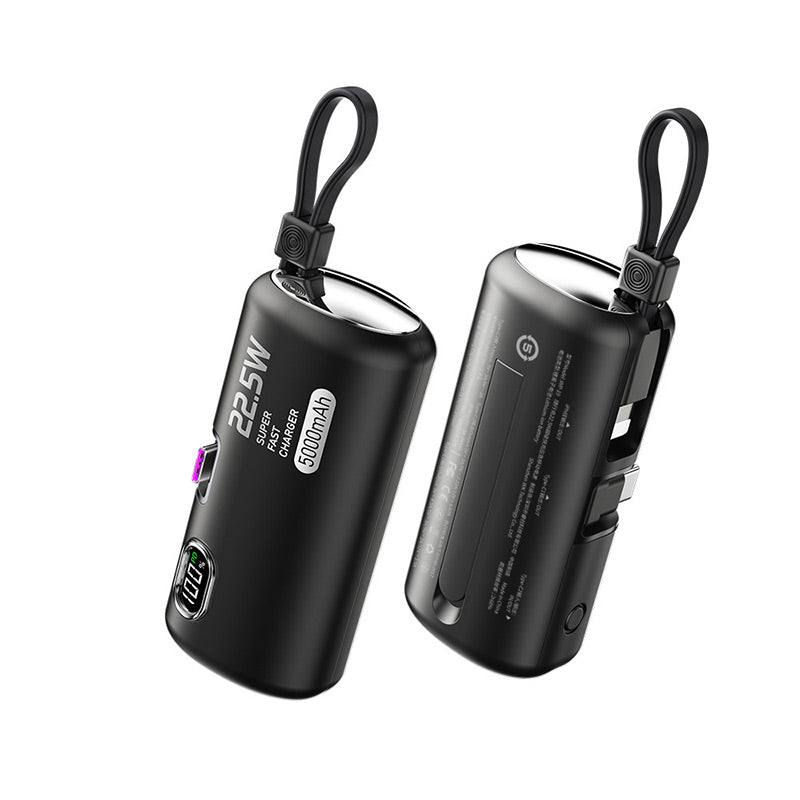 💥 50% KORTING 🔋 3-in-1 Powerbank met ingebouwde kabels, compact zakmodel