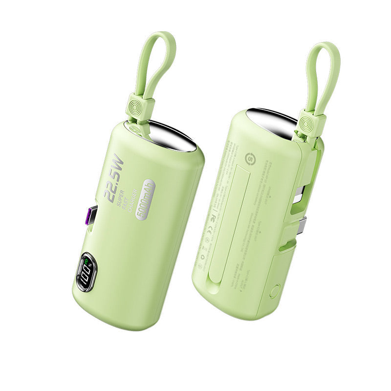 💥 50% KORTING 🔋 3-in-1 Powerbank met ingebouwde kabels, compact zakmodel