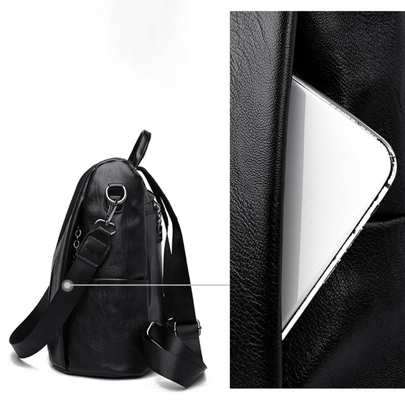 🎒 Stijlvolle PU Damesrugzak | Ruim, Elegant & Veilig (Anti-Diefstal Design)