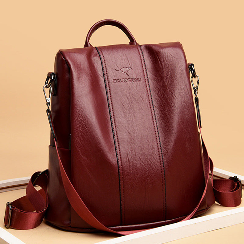 🎒 Stijlvolle PU Damesrugzak | Ruim, Elegant & Veilig (Anti-Diefstal Design)