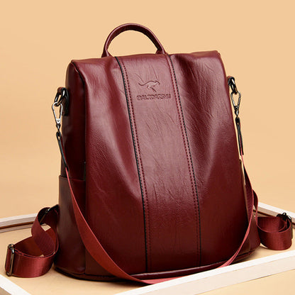 🎒 Stijlvolle PU Damesrugzak | Ruim, Elegant & Veilig (Anti-Diefstal Design)
