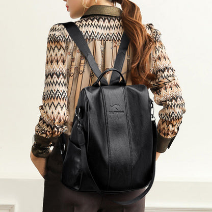 🎒 Stijlvolle PU Damesrugzak | Ruim, Elegant & Veilig (Anti-Diefstal Design)