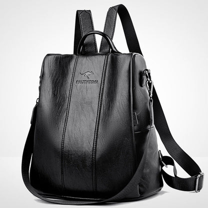🎒 Stijlvolle PU Damesrugzak | Ruim, Elegant & Veilig (Anti-Diefstal Design)