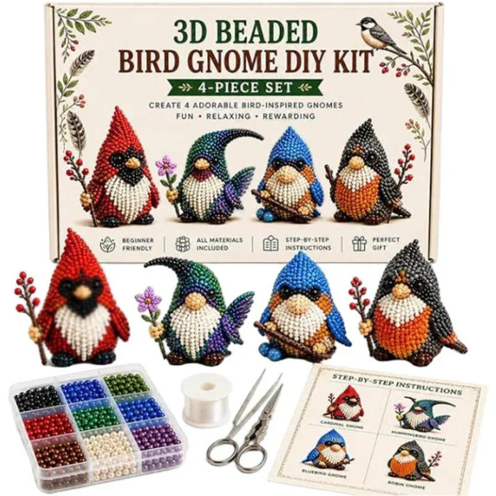 🏆Tijdelijke aanbieding: 50% KORTING🧵✨Kleine 3D-knutselpakket met dieren van kralen