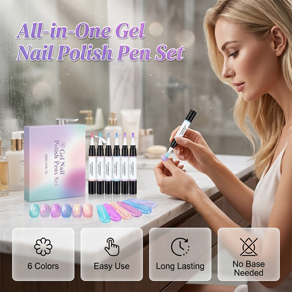 🥳UITVERKOOP 2026💞6-delige set gelnagellakpennen✨