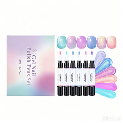 🥳UITVERKOOP 2026💞6-delige set gelnagellakpennen✨
