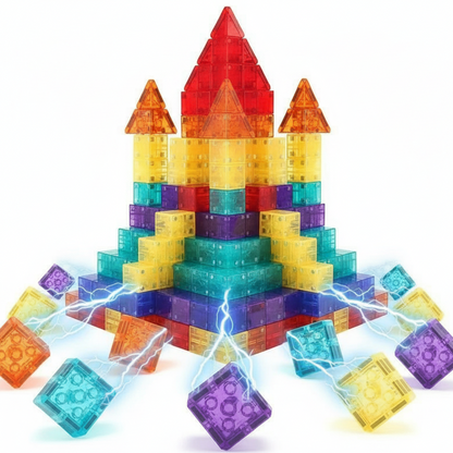 🎁🧲 【50% Korting】Magnetische Bouwblokken voor Kinderen | 6-Zijdige Magneten🏗️