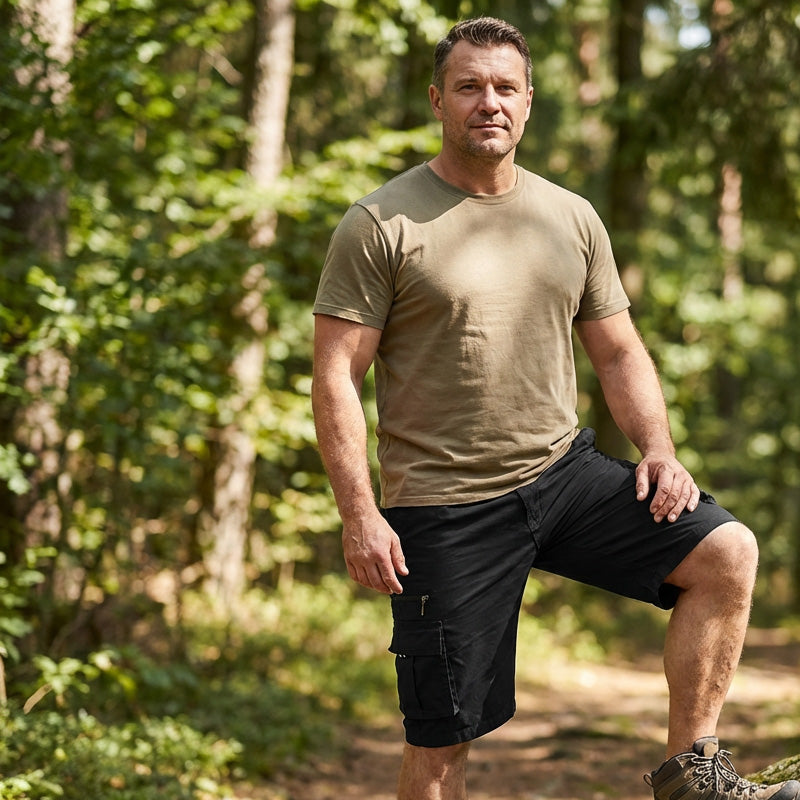 Heren casual cargoshorts met meerdere zakken