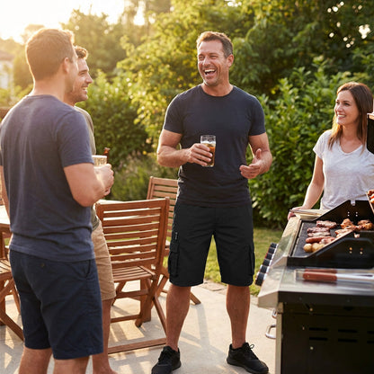 Heren casual cargoshorts met meerdere zakken