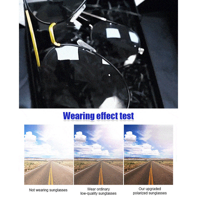 🕶️✨ Anti-UV Gepolariseerde Zonnebril voor Heren – Stijlvol & Comfortabel